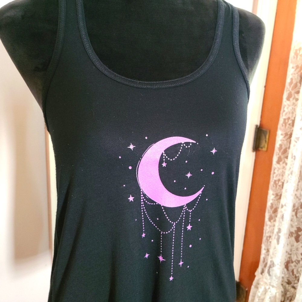 🔮Bella Canvas Graphic Tank with Crescent Moon Design